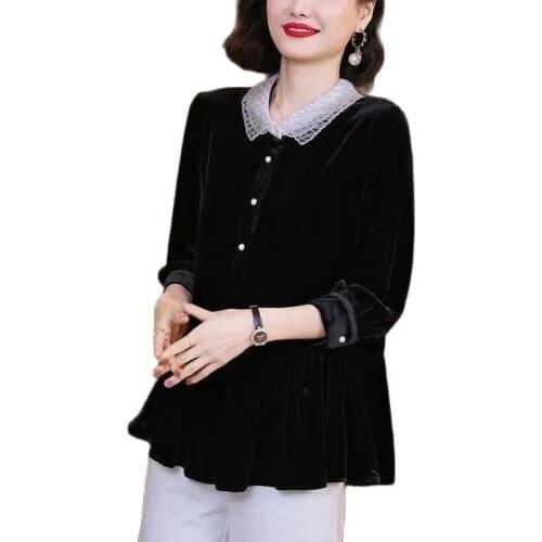 LAIPING Womens Black Shirts