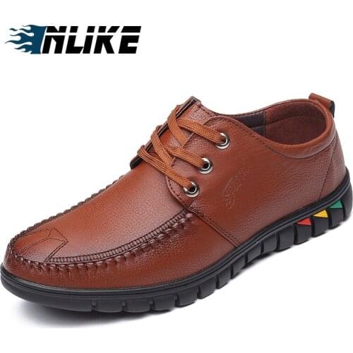 INLIKE Men Casual Leather Shoes Loafers Men Shoes Quality Shoes Men Flats Hot Sale Moccasins Shoes