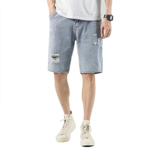 DEE MOONLY Summer New Mens Stretch Short Jeans Fashion Casual Slim Fit High Quality Elastic Denim Shorts Male Brand Clothes