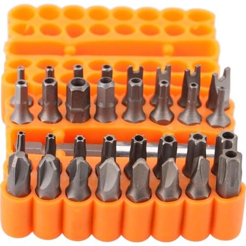 33Pcs Security Bits Set For Power Drills Screwguns Cordless Screwdriver and Magnetic Drivers Color Send Randomly