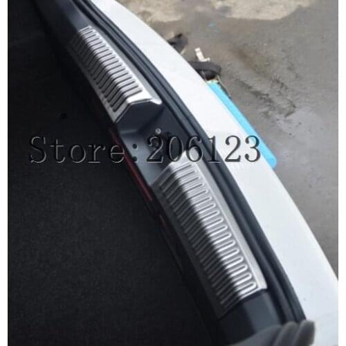 Stainless Steel inner Rear Bumper Protector Sill Trunk Tread Plate Trim for Volkswagen Vw POLO 2011 2012 2014 2015 2011--2018
