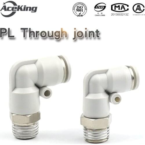 PL Quick coupling elbow pl8-02 / 4-m5 / 6-01 / 10-03 / 12-04 / 01A Threaded elbow of gas pipe quick connector