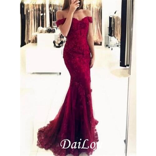 Mermaid / Trumpet Sexy Prom Formal Evening Valentines Day Dress Off Shoulder Sweep / Brush Train with Beading Sequin Appliques