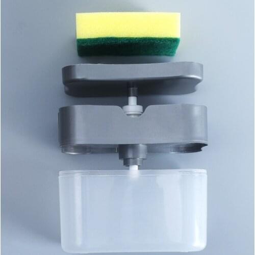 Dishwashing Sponge Rack Press Type Detergent Dispenser Soap Liquid Storage Box Multifunction Dish Soap Shower Gel Organizer Box