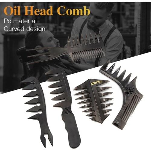 Professional Barber Oil Comb Anti-Static Men Hairdressing Oil Head Curved Comb Haircut Hairstyling Tools For Men Hairdresser