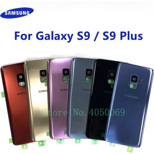SAMSUNG Galaxy S9 Plus S9+ G965 SM-G965F S9 G960 SM-960F Glass Back Battery Housing Repair Cover Rear Door Case Replacement