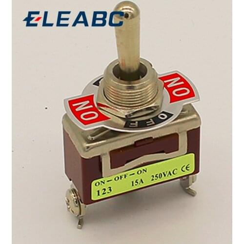 Silver Contacts high quality 3 screw momentary toggle switch,(ON) OFF (ON) spring return