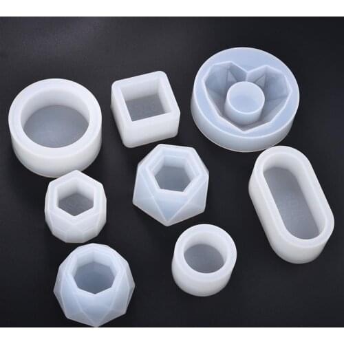 DIY Crystal Epoxy Resin Flower Pots Silicone Mold Resin Moulds Storage Box Succulent Flower Pots Resin Crafts Casting Molds