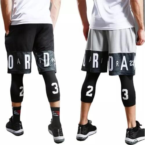 Men Basketball Shorts Sports Gym Shorts Quick Dry Compression Workout Compression Football Pants Mens Jogging Exercise Yoga