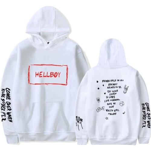 Men Women Hoodie lil peep Sweatshirt HELLBOY Print Autumn Winter Hoodies Hip Hop Clothes Brand Fans Sweatshirt