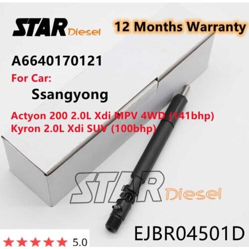 EJBR04501D Common Rail Nozzle R04501D Fuel Injector A6640170121 6640170121 For Delphi SSANGYONG Actyon Kyron Euro 4
