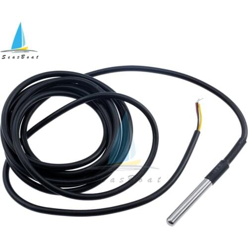 1m/2m/2.5m/3m DS18B20 Stainless Steel Package Waterproof DS18b20 Temperature Probe Temperature Sensor for arduino