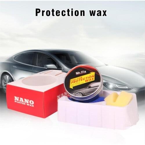 120g Car Wax Premium Carnauba Crystal Hard Wax Scratch Repair Maintenance Wax Paint Surface Coating Free Sponge And Towel