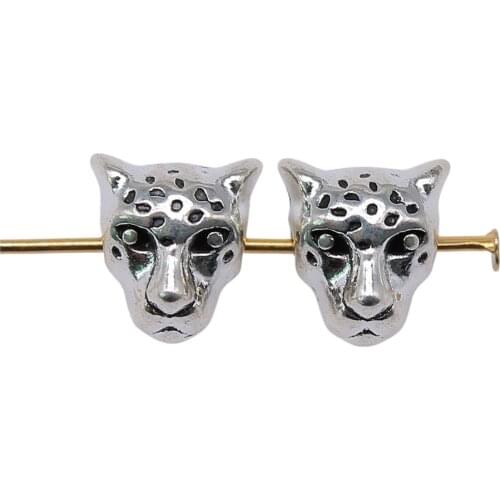 WYSIWYG 10pcs 10x8x7mm Small Hole Spacers Beads For Jewelry Making Leopard Spacers Beads Charms Leopard Beads