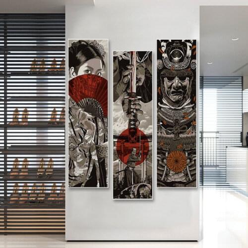 Japanese Ukiyo-e Ghost Samurai Posters And Prints Modern Style Canvas Painting Printed Wall Art Pictures Home Decoration Mural