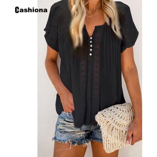 2021 Single-Breasted Women Elegant Blouse Hollow Out Ladies Shirt Cotton Linen Tops Latest Summer Casual Pullovers Femme Clothes