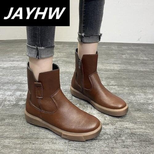 Womens Boots, Chelsea Boots, Womens Autumn and Winter Plush Shoes, Womens Thick-soled Black Mid-tube Boots, Large Size 42
