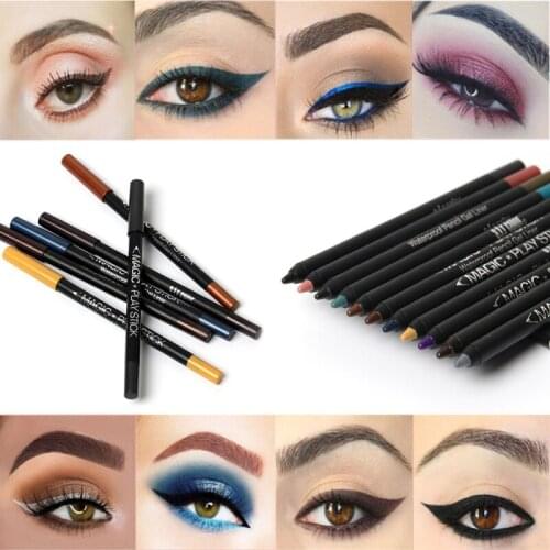 1pc Eye Liner Long Lasting Waterproof Quick Dry Shadow Pen Pearlescent And Matte Color Soft Texture New 2021 TSLM1