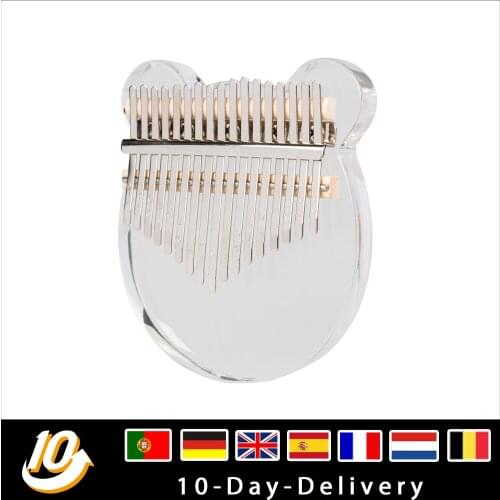 17 Keys Kalimba Thumb Piano Made Of Smooth Acrylic Body Steel Keys Carved Notes Musical Instrument K02-B