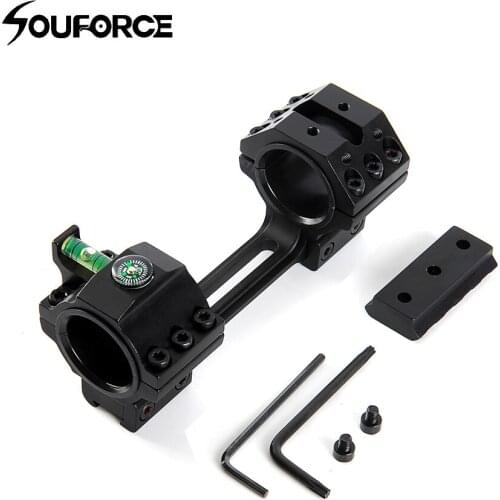2 Style Diameter 25.4/30mm Mount Adapter with Compass Spirit Bubble Level Suit 11mm Weaver Rail for Hunting
