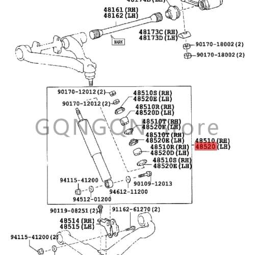 CAR left front shock absorber assembly 2010-2017 Toy ot aREI Z shock absorber rear shock absorber