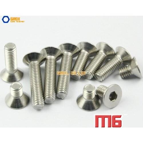 M6 304 Stainless Steel Countersunk Socket Allen Bolt Screw