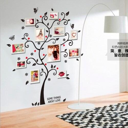 DIY Family Photo Frame Tree Wall Sticker Home Decor Living Room Bedroom Wall Decals Poster Home Decoration Wallpaper