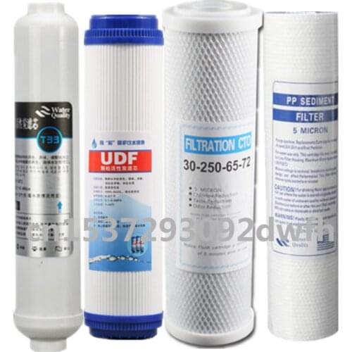 10 inch water purifier filter udf pp t33 RO kitchen water osmosis system water filter cartridge 1/4 quick connection