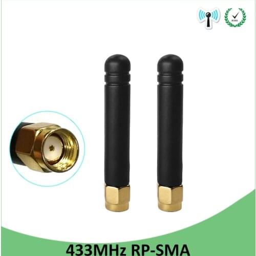 5pcs 433MHz Antenna 2.5dbi RP-SMA Connector Plug 433 mhz directional antena waterproof antenne for Lorawan watermeter Gasmeter