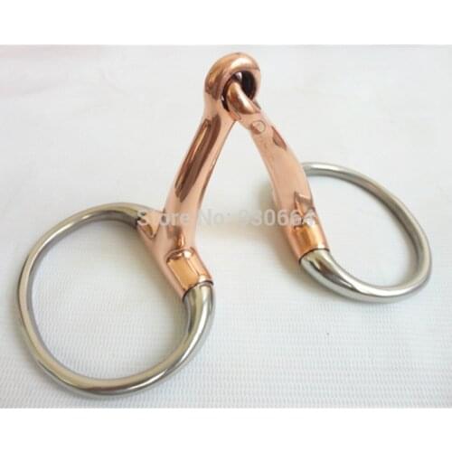 Stainless Steel Eggbutt Bit , Horse bit 5 Inches Horse Product Copper Jointed Mouth