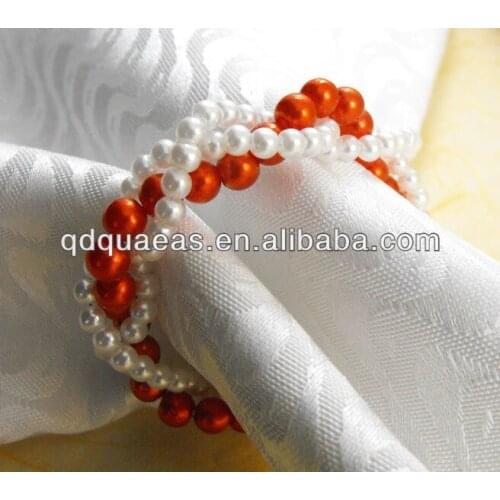 Napkin ring for wedding and pearl napkin holder