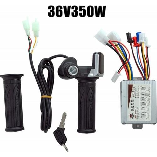 Electric Bike Brushed Controller Throttle Grip 24-48V 250W-1000W Scooter Throttle Twist Grip E-Bike Brushed Motor Controller