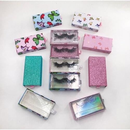Pull Lashes Box Butterfly Magnetic Lash Package Dramatic 25MM Mink Eyelashes Package