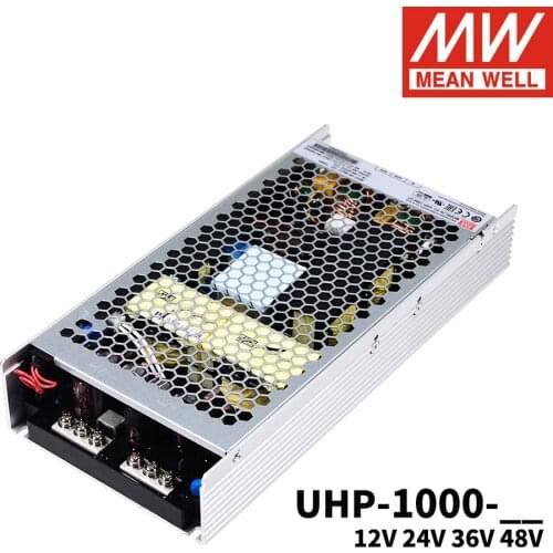 MEAN WELL UHP-1000 Single Output Switching Power Supply 1000W 12V 24V 36V 48V Slim Type with PFC for Laser Machine PoE Equipment