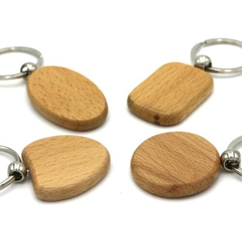 Fashion Round Heart Square Wooden Pendant Cell Phone Keychain for women men car Bag Key Rings accessories