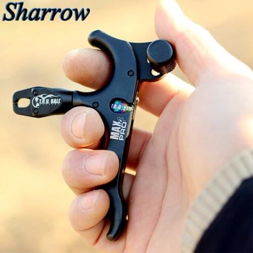 4finger Compound Bow Release Grip Thumb Release Caliper Archery Release Aids For Bow and arrow Outdoor Shooting Accessories