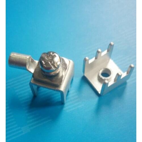 PCB 10 welding terminal wire coil fixing seat M5 Square screw large current hardware terminal six feet Tapping copper pillar