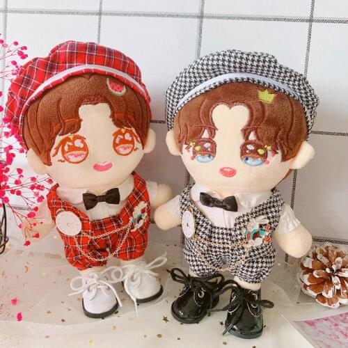 20cm Plush gentleman Changing clothes Dolls Clothes Outfit Accessories for Korea Kpop EXO Idol Dolls Clothing Fans Gift
