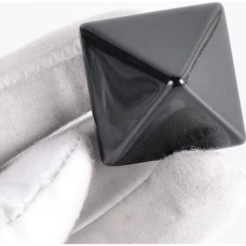 Polished Obsidian Power Pyramid 30 mm Energy Healing Natural Stone Crystal Egypt Feng shui Egyptian model figurines miniature