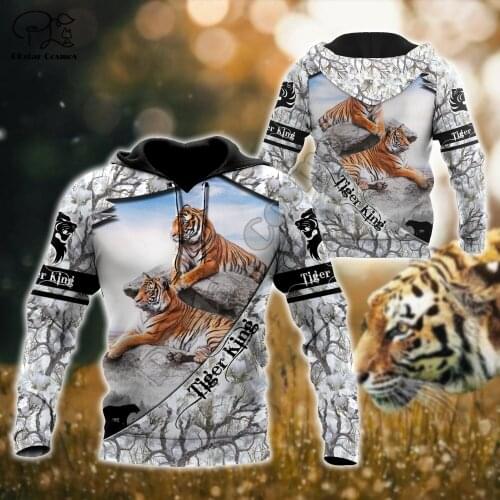 PLstar Cosmos Beautiful Tiger 3D Printed Animal Hoodies Sweatshirts Zip Hooded For Men And Women Casual Streetwear Style-T10