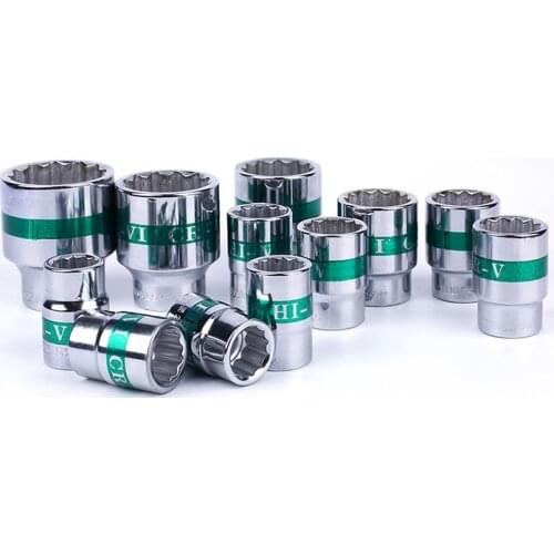 1pcs 3/4"(19mm) Heavy 12 Tooth Socket Wrench Head Universal CR-V Chrome Plated Inner Hexagon Spanner Allen Head Auto Repair Tool