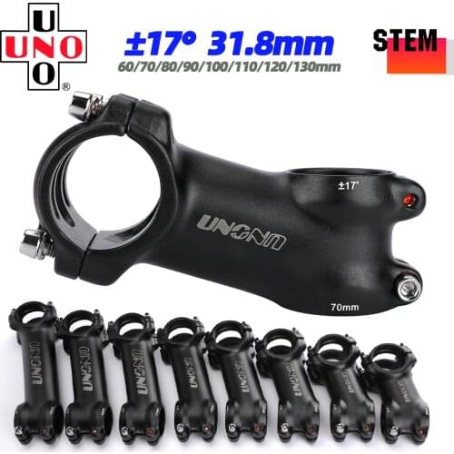UNO Bicycle Handlebar Riser 17 Degree Road Bike Stem 31.8 Folding Bike Stem 60/70/80/90/100/110/120/130mm Cycling Accessories