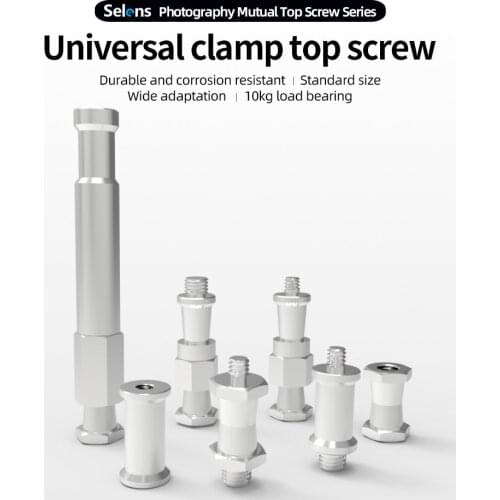 1/4 3/8 Threaded Screw Spigot Stud Male Adapter Metal Hand Tool for Camera Tripod Umbrella Light Stand Photo Studio Accessory