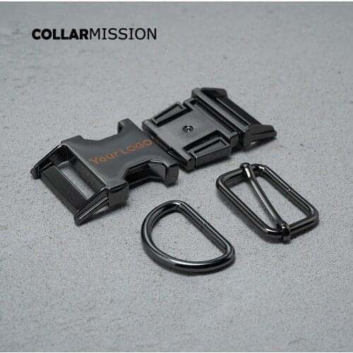 10pcs/lot Engraved buckle,we provide laser engraving service LOGO plated metal buckle diy 30mm dog collar parts 8 colours