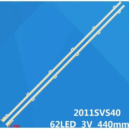 2piece/lot UA40D5000PR LTJ400HM03-H LED strip BN64-01639A 2011SVS40-FHD-5K6K-Right LEFT 2011SVS40 56K H1 1CH PV 440mm 62LED