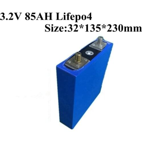 4pcs Rechargeable LiFePO4 3.2V 85Ah for 12V DIY Battery Pack Solar Power Generator Energy Storage Use Solar Light EV Golf Cart