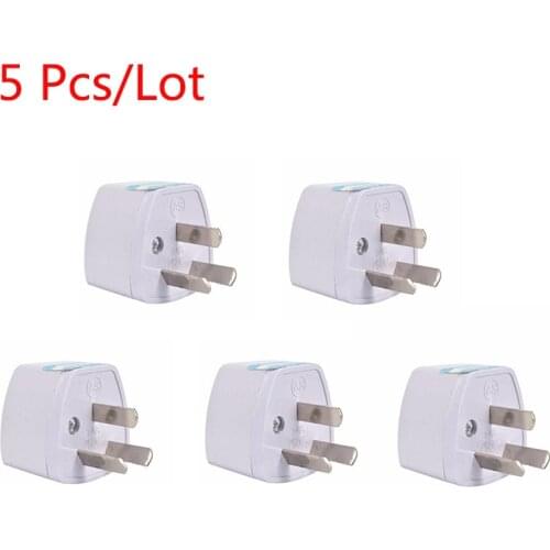 5 Pcs/lot Universal Power Adapter Travel Adaptor 3 pin AU Converter US/UK/EU to AU Plug Charger For Australia New Zealand