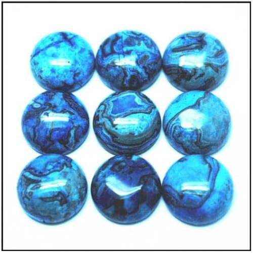 5pcs nature blue jasperr stone cabochons natural semi precious stone round shape oval shape top good quality for metal base 16mm