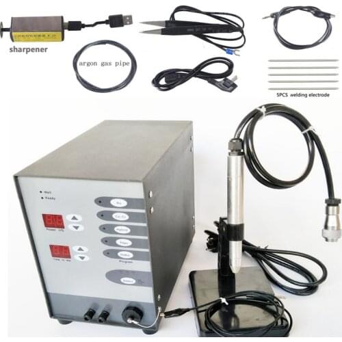 220V Stainless Steel Spot Laser Welding Machine Automatic Numerical Control Touch Pulse Argon Arc Welder for Soldering Jewelry