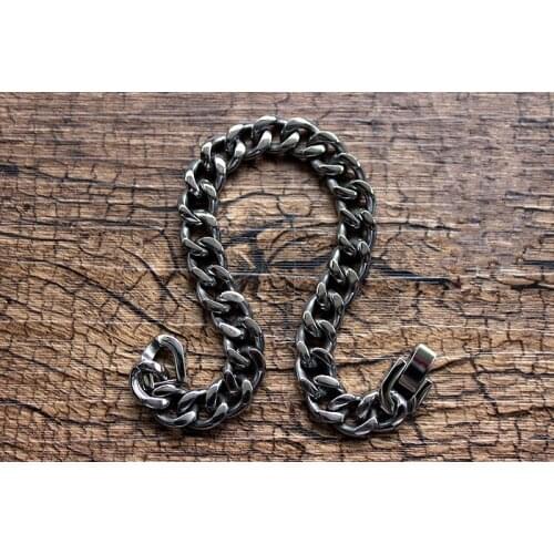 Pure Titanium Production Anti-allergy Sweat-resistant Men And Women Metal Bracelets Wristband Cowboy Chain Tools